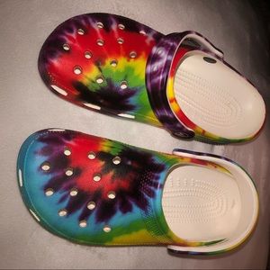 Rainbow Tie-dye Crocs